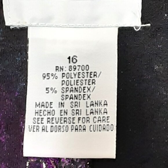 K & Company Woman's Jacket Size 16, Designer Split Back, Shoulder Pads - Picture 3 of 11